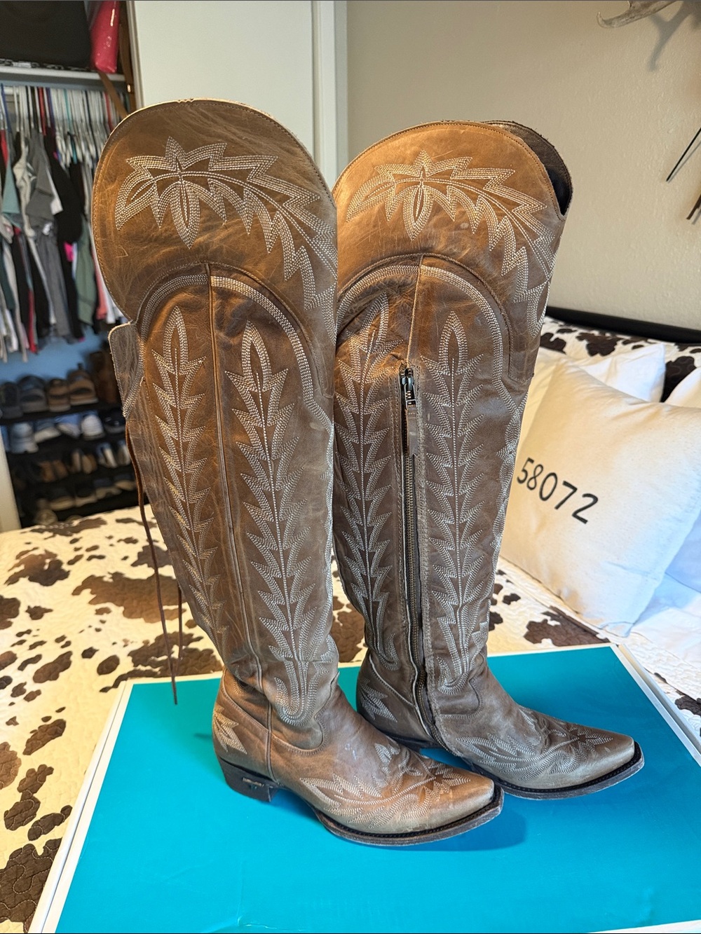 Lane Lexington Over the Knee Cowboy Boots
